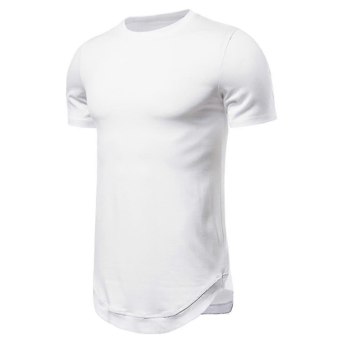 Men Plain Short Sleeve Slim Fit T-shirt