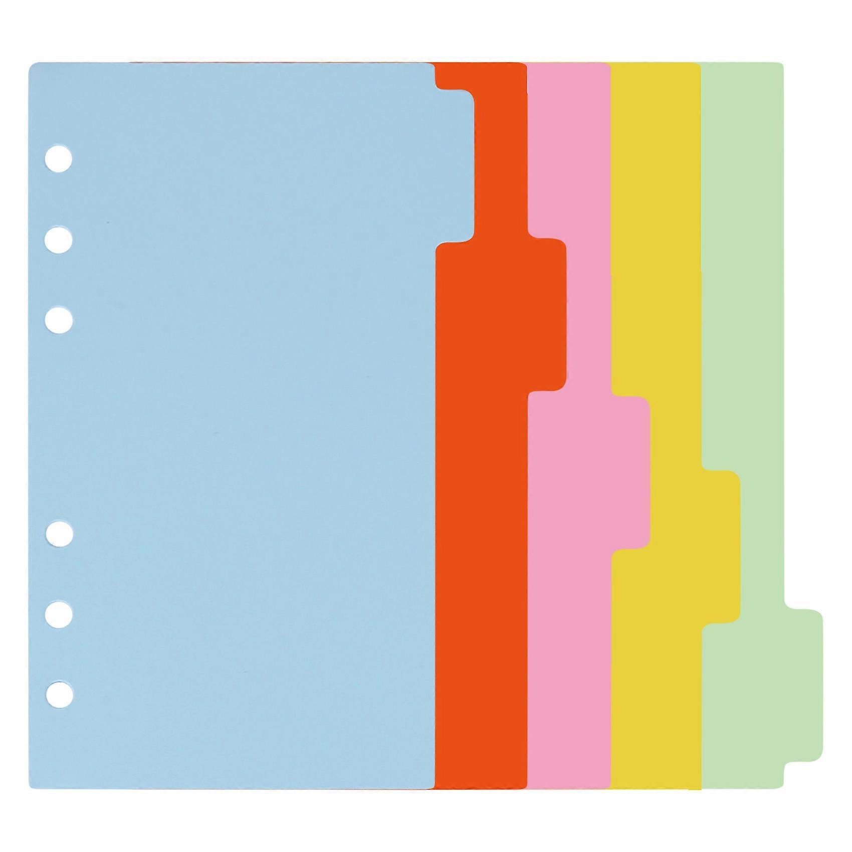 10 sets A6 onderwerp verdelers papier blad, geperforeerde File Card Dividers, Tabbed Index Divider voor Notebook Insert Planner