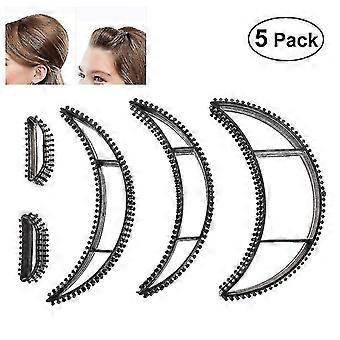 Tinksky 5pcs große Bumpits Happie Haar Volumizing Einsätze Haarpumpe Schönheit Set Werkzeug Geschenk (zufällige Farbe)