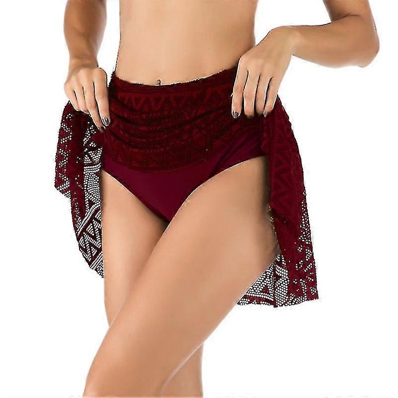 Womens Lace Hollow Out Swimsuit Tankini Bottom Swim Board Shorts(s-xxl)