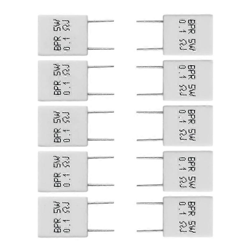 10 pcs 0.1R 5 for W 5% Cement Resistor 0.1Ohm Non-Inductive Resistor BPR56