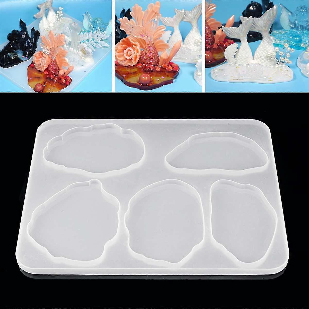DIY Large Table Decoration Mold Coaster Set Multi-standard Cup Mat Silicone Molds For Resin Crystal UV Glue Epoxy Resin Mold