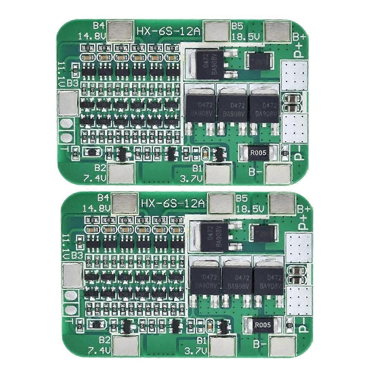 2PCS 6S 22.2V 12A Li-Ion Lithium Battery Protection Board for 18650 Li-Ion Lithium Battery Cell Mod