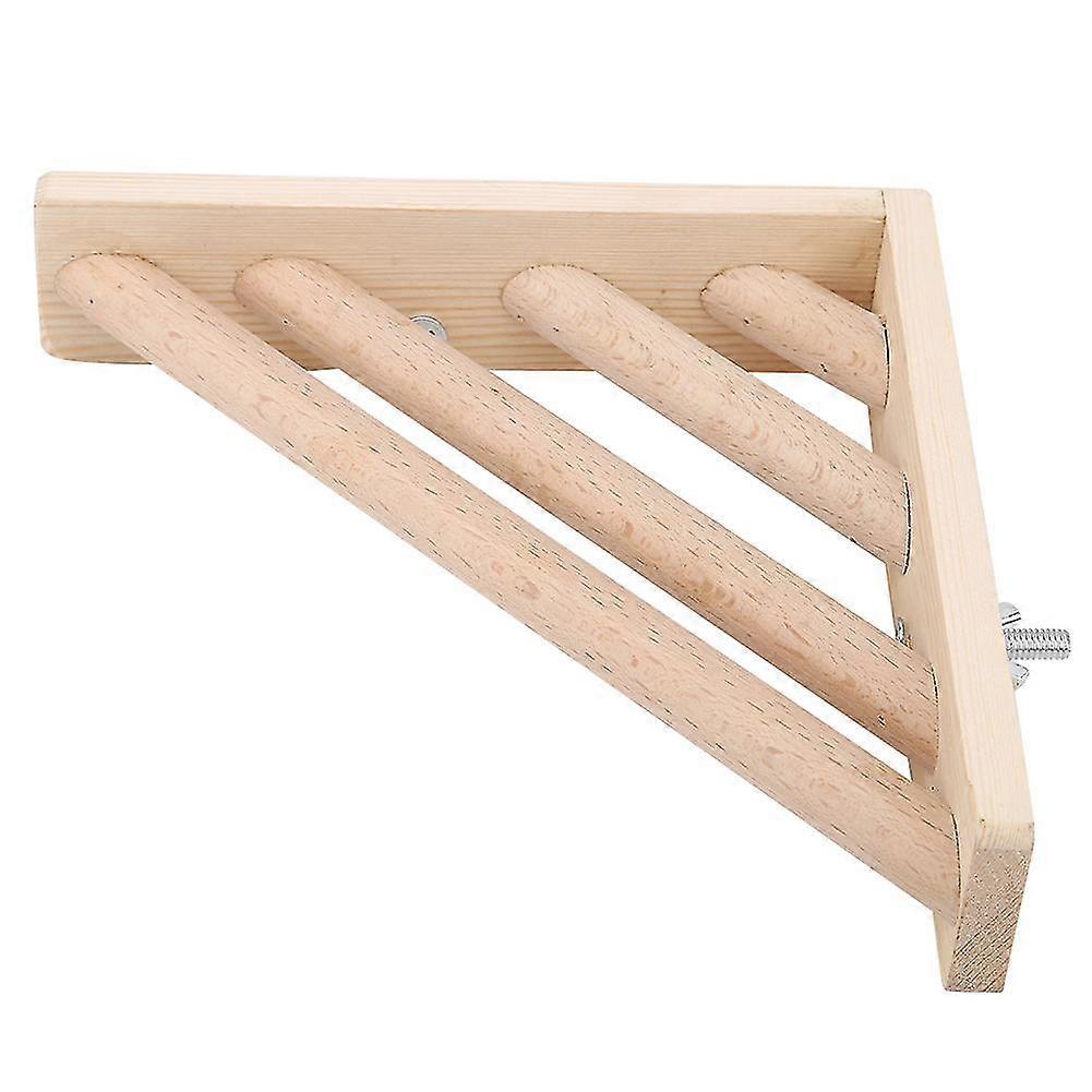 Parrot Standing Platform Rack Wood Stand Cage Toy
