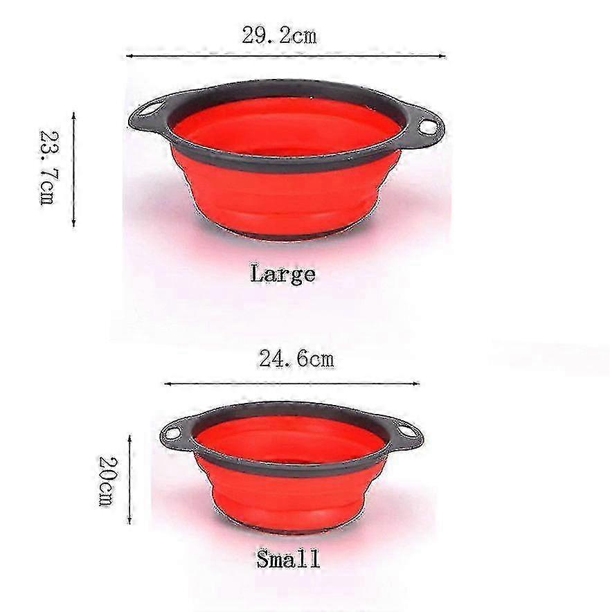 Yh-foldable Silicone Colander Collapsible Washing Basket Draining Strainer Basket With Handle Kichen