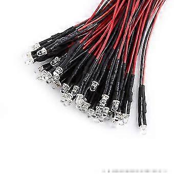 Produktbild von 50 Stück Vorverdrahtete LED-Dioden – DC 9-12V, 3/5/10 Mm, Wasserdicht, Weiß/Rot/Blau/Grün – Für Auto, DIY & Beleuchtung