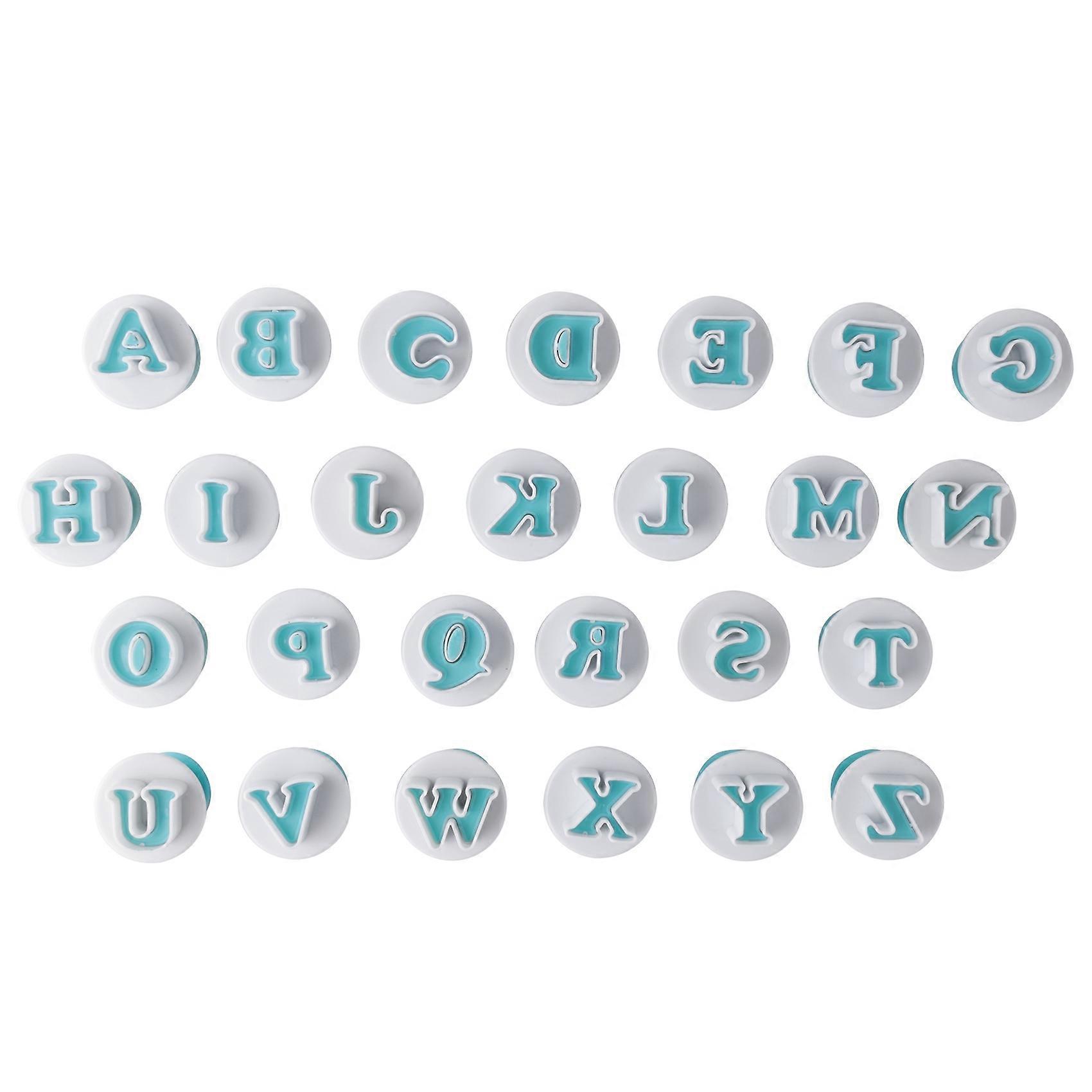 26Pcs Plastic Uppercase,Lowcase Letters&10Pcs Numbers Shape Cake Fondant Molds Set (3Sets/Lot)