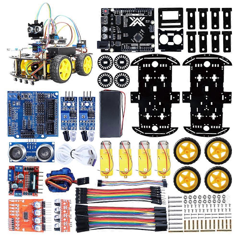 Smart Robot Car Kit voor Arduino Programmeren Leren Elektronisch Systeem Project Complete Versie Set voor Starter Vaardigheden Ontwikkelen