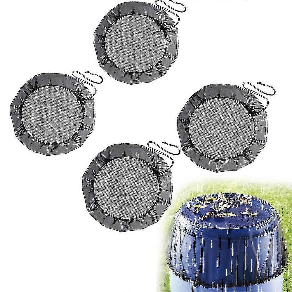 Rain Barrel Net Cover With Drawstring Adjustable Net Protective Net Rain Butt Leaves Mosquito And Mosquito Larvae (diameter 95 Cm)