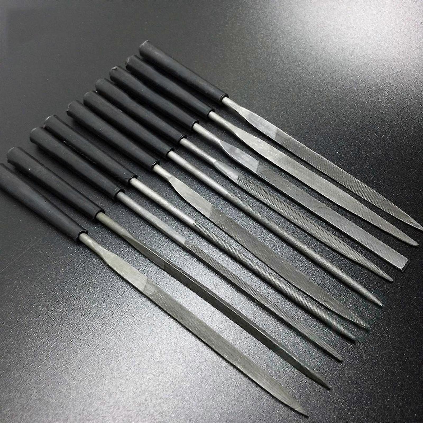10Pcs Diamond Needle File Set 5,5 Zoll Gesamtlänge Diamond File für Gitarre, Ukulele, Banjo usw.