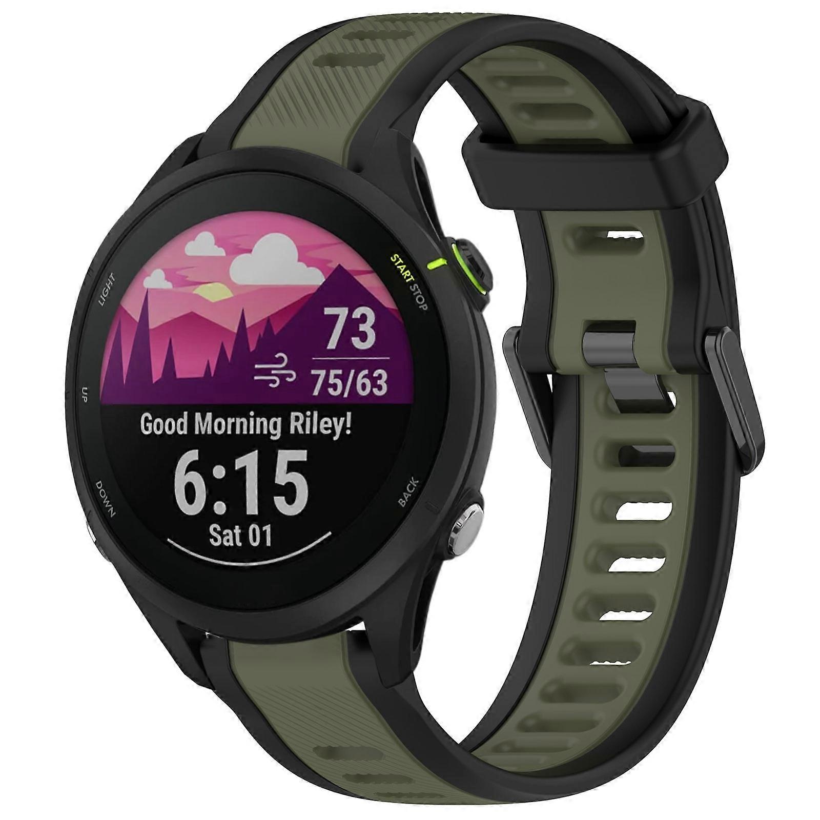 22 mm-es szilikon óraszíj a Garmin Forerunner 255 Music számára