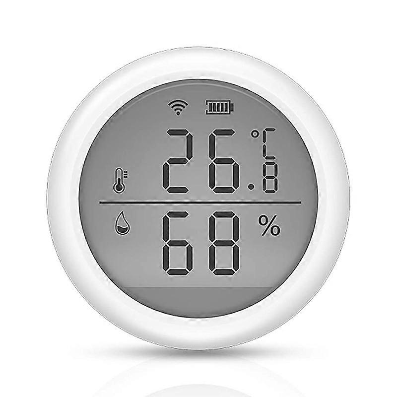Wifi Smart Thermometer Hygrometer Wireless Temperature & Humidity Sensor Work With Tuya Alexa Google Assistant For Home