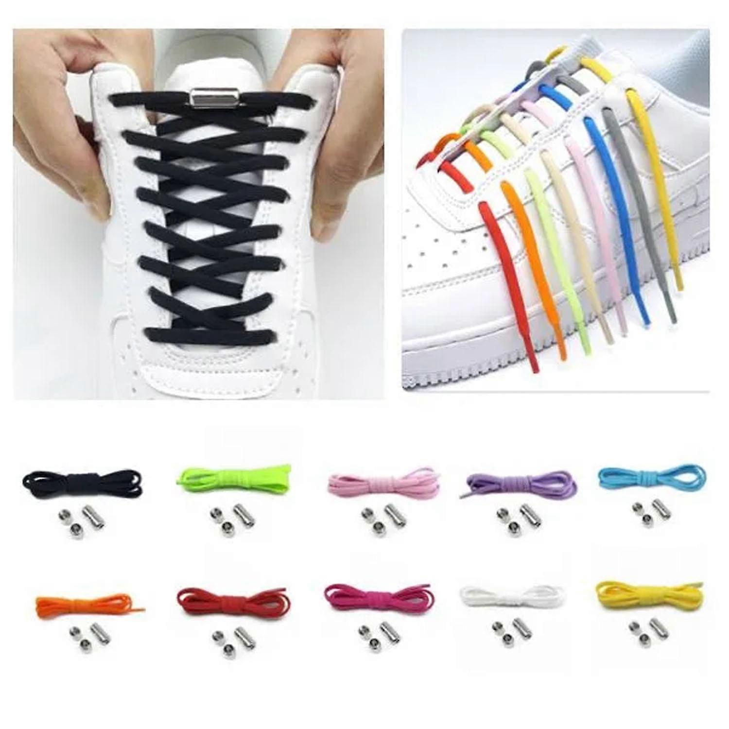 2 pairsElastic knotless shoelaces - One size - Black