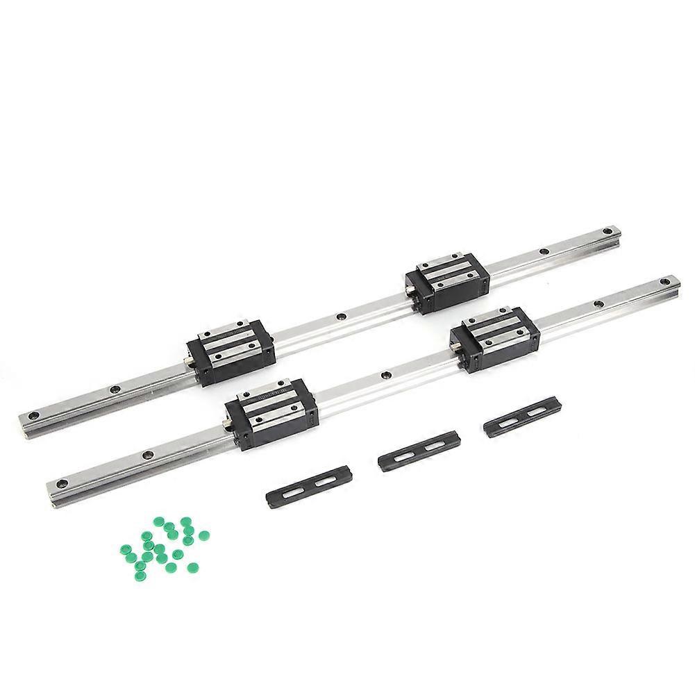 2 Stück HG15-500mm Linearführungsschiene mit 4 Stück HGH15 Standard Gleitblock Schwarz