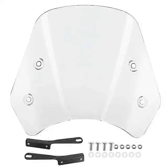 Back Protectors Universal Windshield Wind Deflector Screen Cover Guard With Mounting Bracket for 5-7in Retro Motorbike Accessories Motorcycle