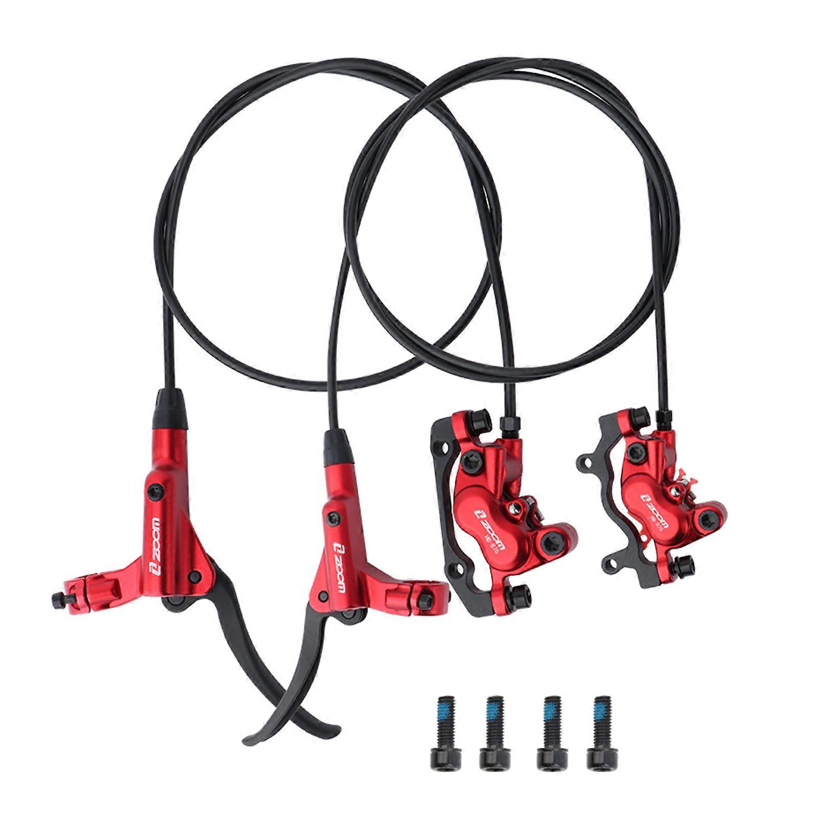 MTB Oil Brake Front Rear Calipers Left Right Brake Levers Kit for 22.2mm Mountain Bikes Handlebars