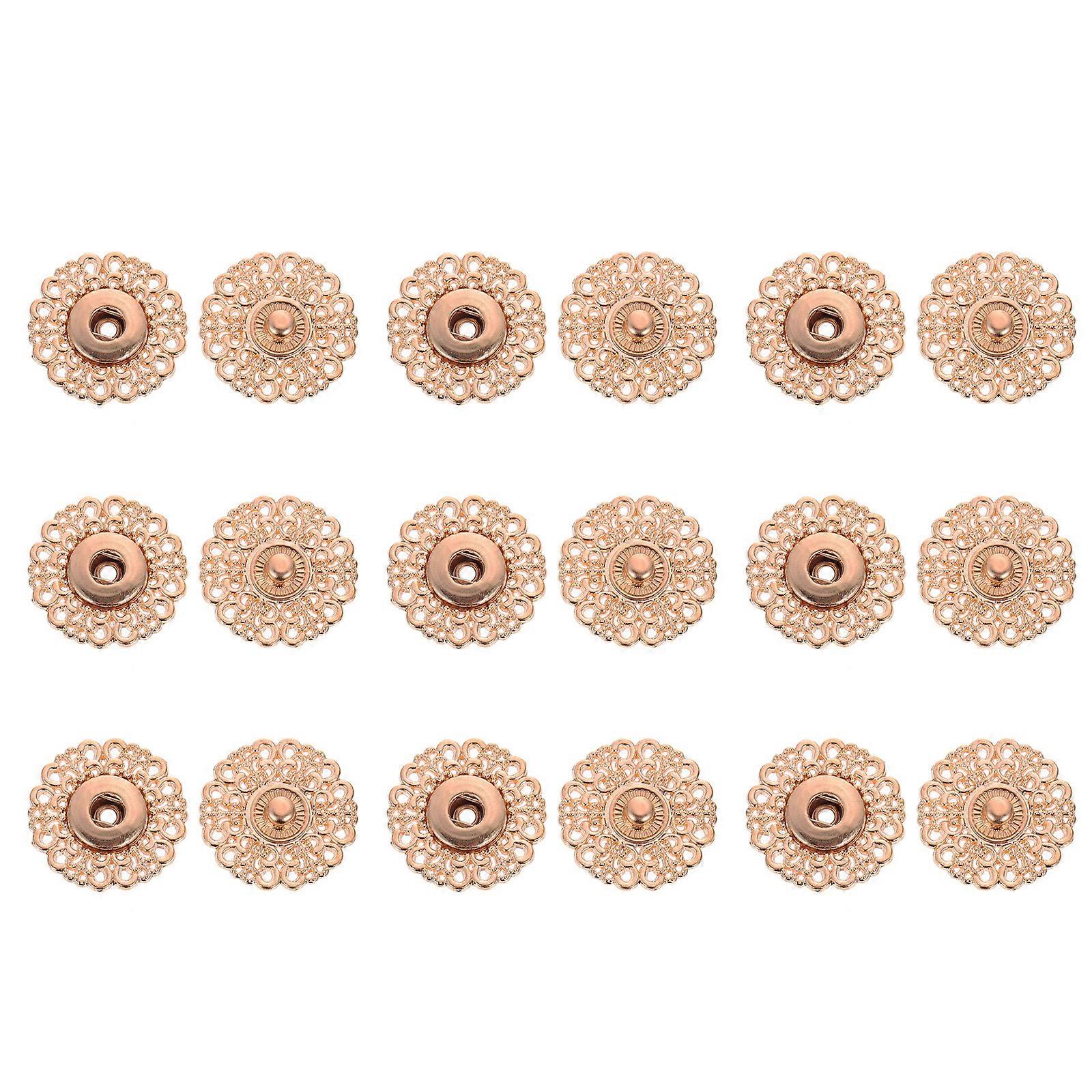 10 Pairs Hidden Button Snap Fastener Handbag Clasp Button for Overcoat Garment