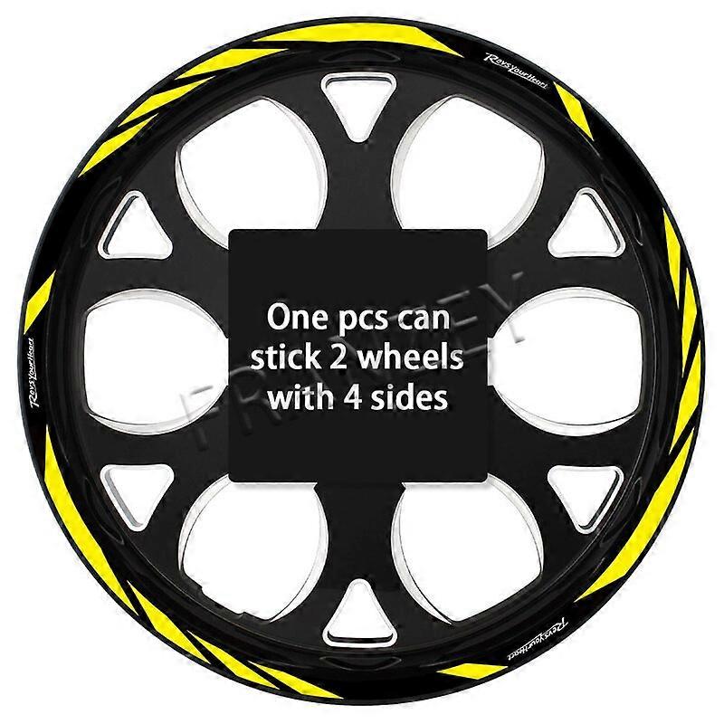 For YAMAHA R6 R3 FZ6 R1 MT 07 MT 09 XJ6 yzf r125 fz1 Reflective Wheel Sticker Hub Decal Rim Stripe Tape Waterproof Accessories Motorcycle Knee & Shin