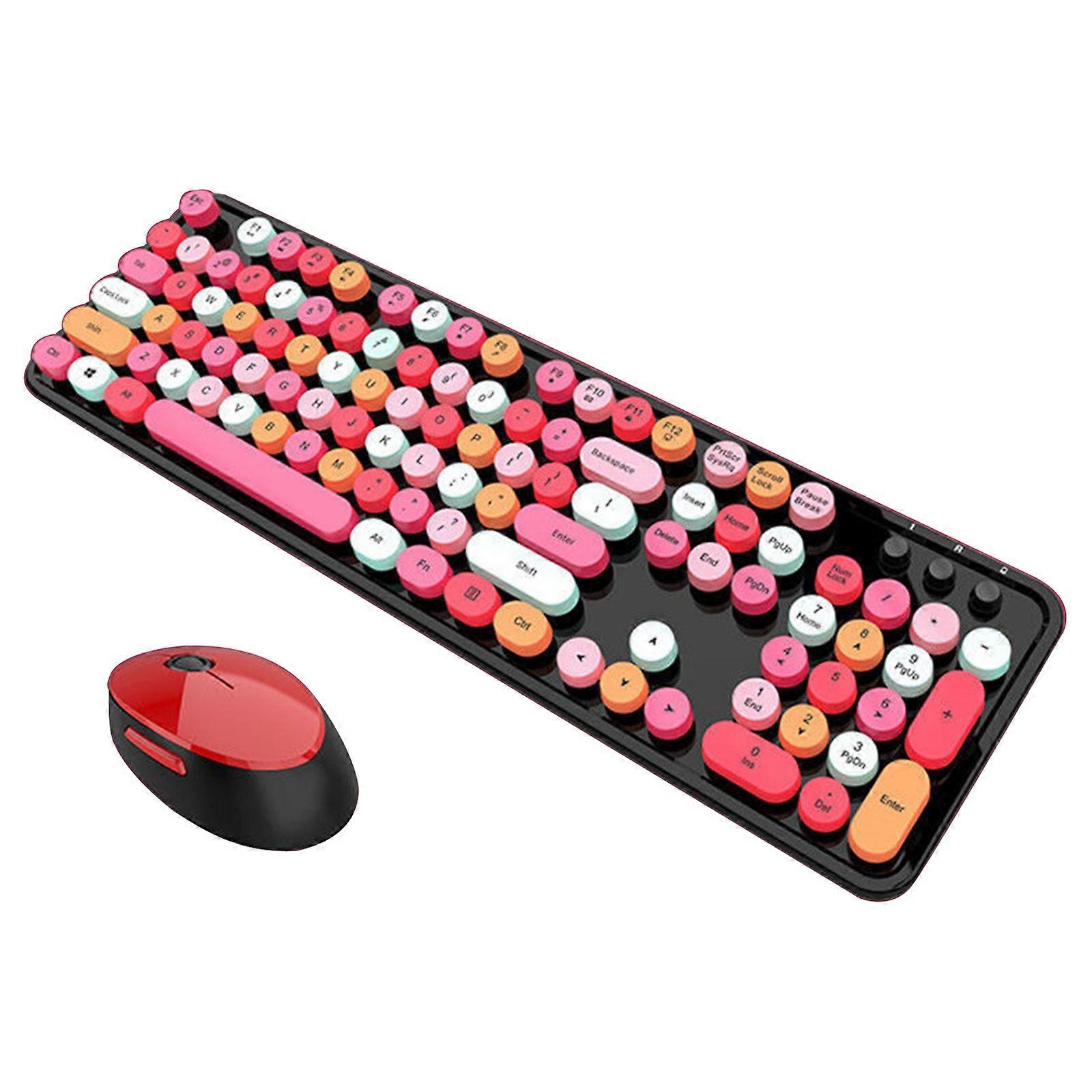 MOFII2.4G Wireless Keyboard Mouse Set Circular Suspension for Key Cap for PC Lap