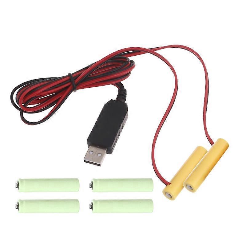 Adaptateur d’alimentation USB AAA Battery Eliminators, 1.5V 3V 4.5V 6V pour AAA LR03