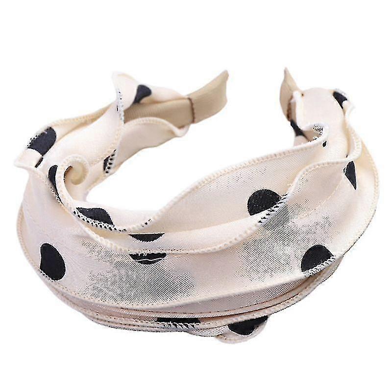 Solid Color Retro Polka Dot Print Headband