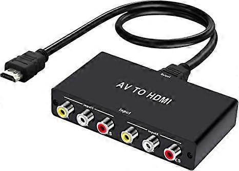 Scart to HDMI Converter, RCA to HDMI Converter, 3 in 1 HDMI Switcher, Video Adapter with HDMI Cable Support HDTV Xbox PS/3 DVD N64 Wii Xbox, Sky STB V
