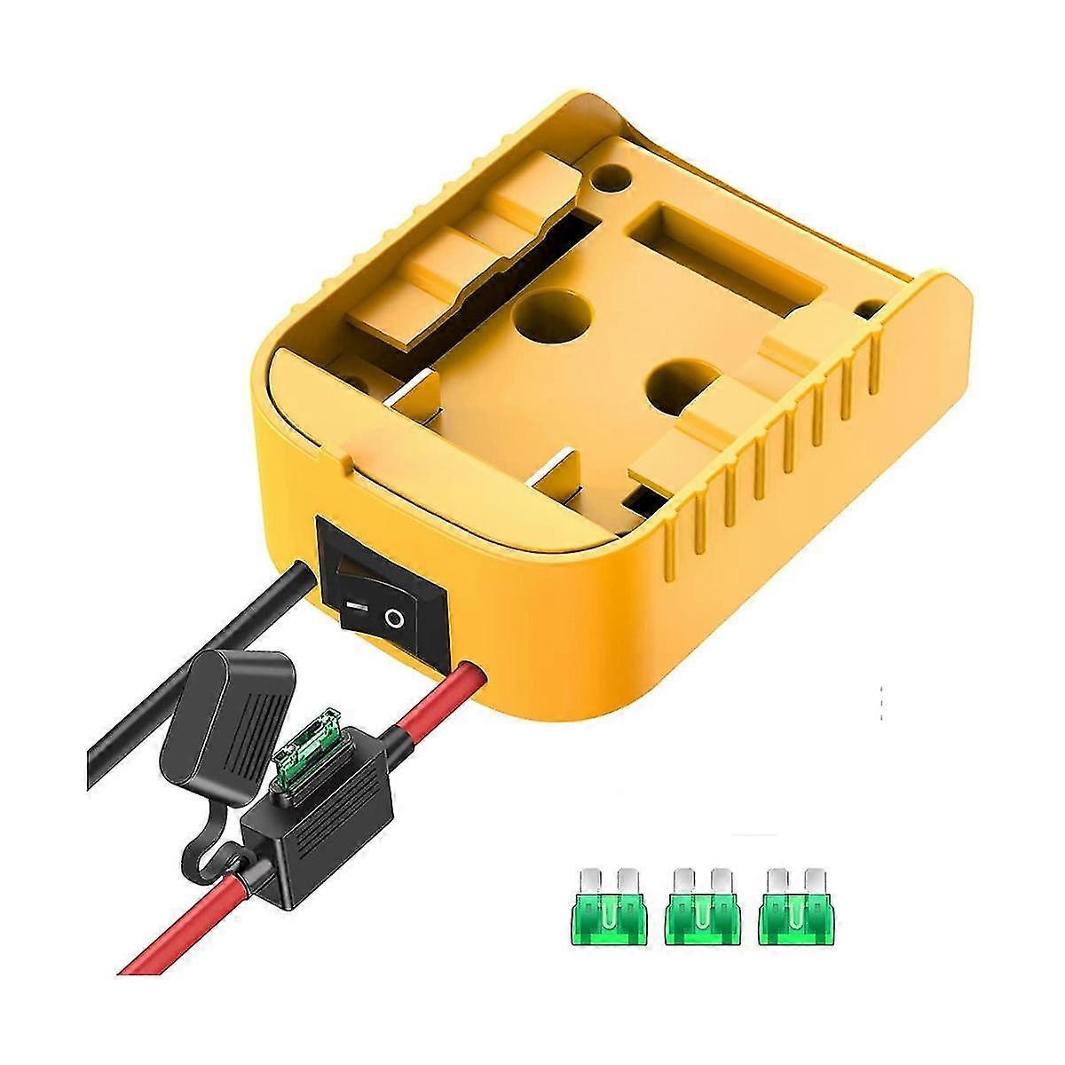 Battery Adapter With Fuse And Switch For 20v /18v Dcb206 - Batteries Power Connecter A
