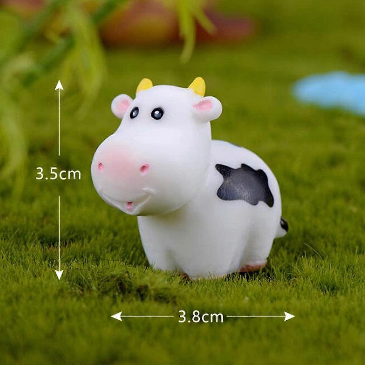 6 Stück niedliche Kuh Tiere Miniatur Figuren, Kuh Kuchen Cupcake Topper ...