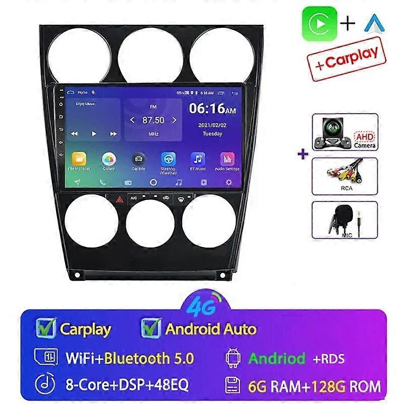 9"INCH 4G LTE Android 13.0 For Mazda 6 2002 2003 2004 2005 2006 2007 2008 Multimedia Car DVD Player Navigation GPS Radio