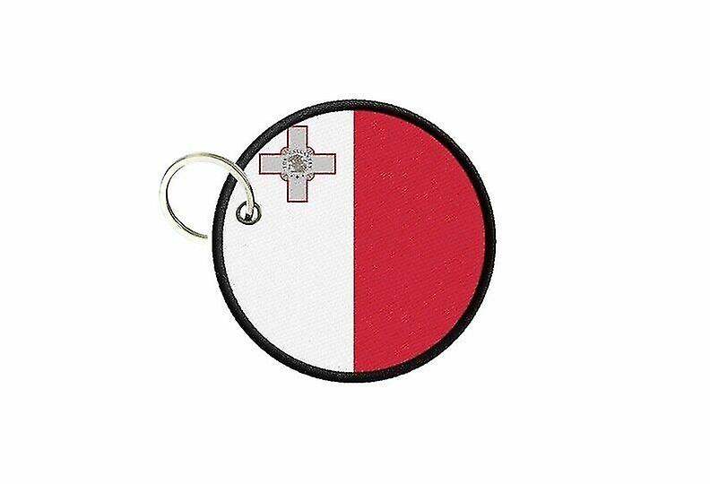 Keychain keys flag malta printed round round round
