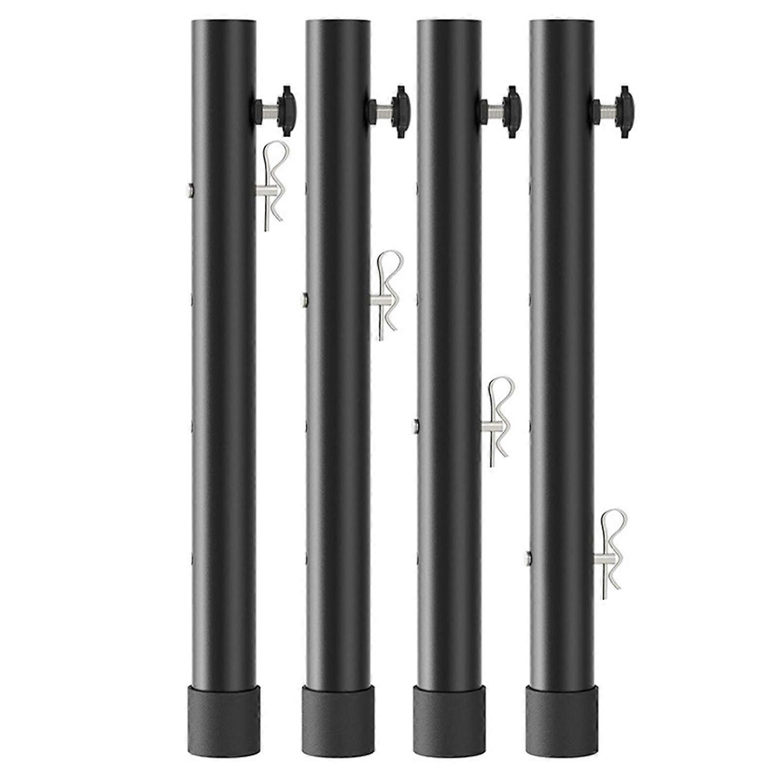 4Pcs Table Height Extender with Reinforced Bolts Easy to Install Heavy Duty Adjustable Rustproof Folding Tables Straight/Bent Leg Extender Mengxi