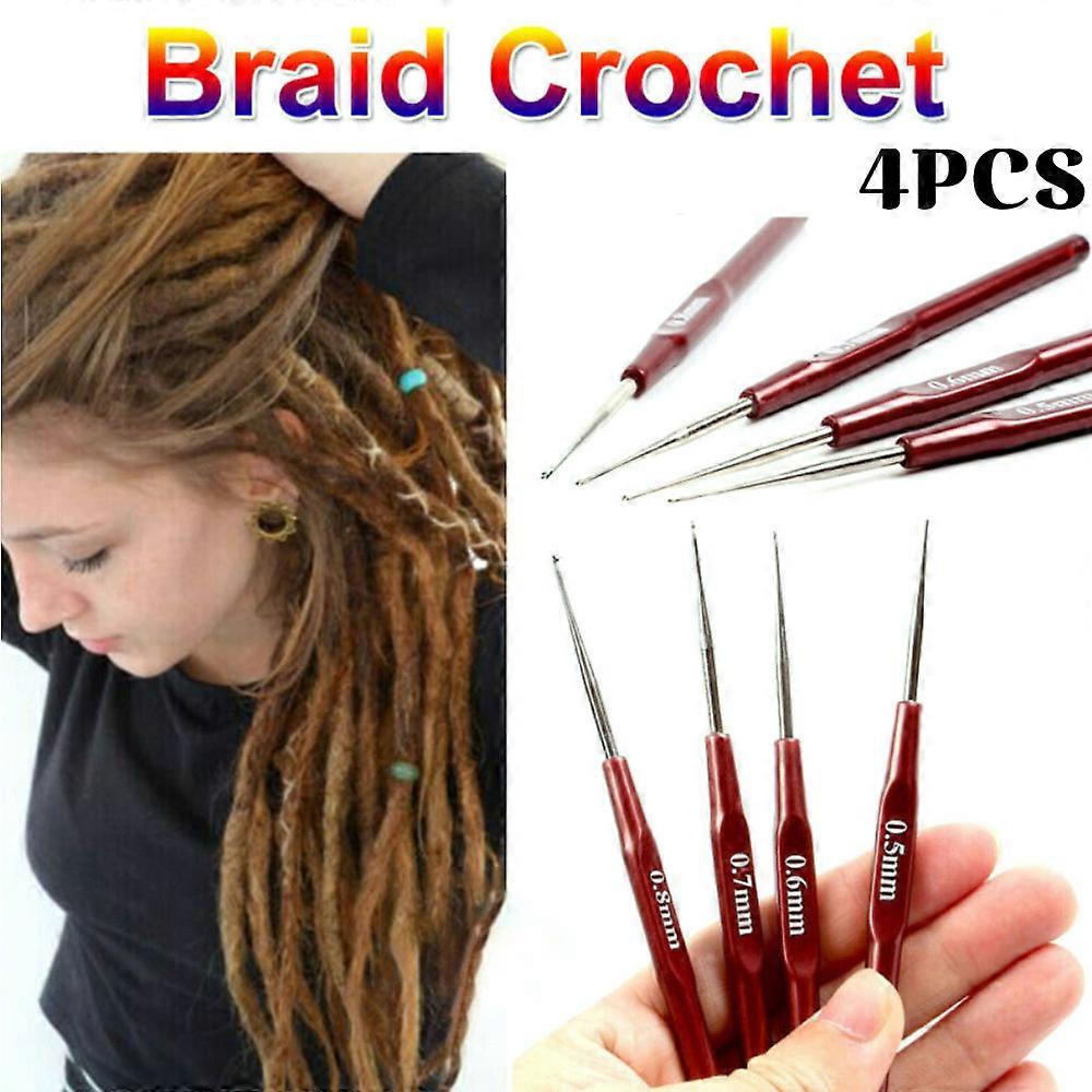 1/4Pcs Braid Crochet Hook Needle Weave Knitting Hair Wig Weaving Tool