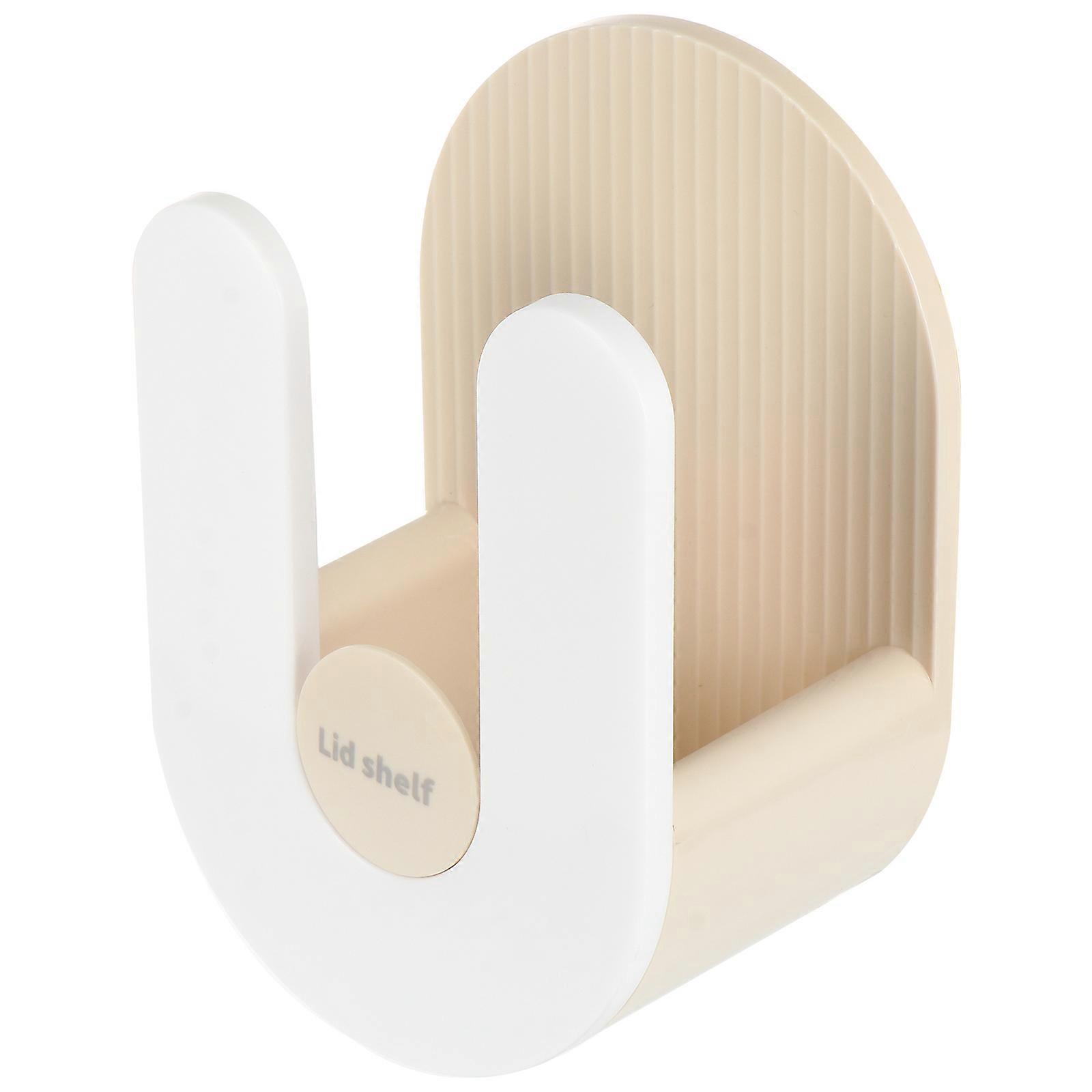 1pc Wall Mounted Pan Lid Rack Plastic Cutting Board Holder Kitchen Supply