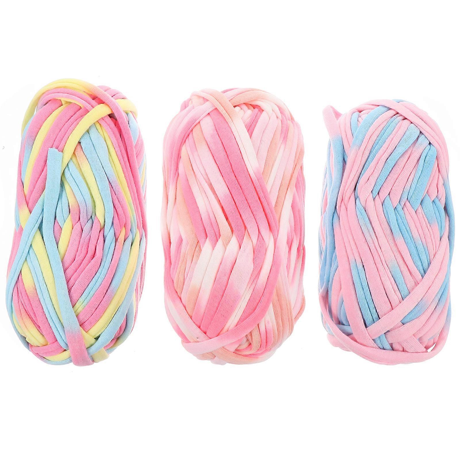 3 db jelmez takaró Kötőfonal Többszínű fonal szőnyegek Fonal készítése Fonal kötés Chunky fonal