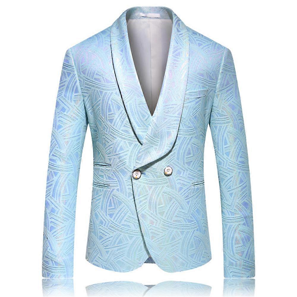 Men Floral Blazer Suit Jacket Dinner Party Prom Wedding Stylish Tuxedo