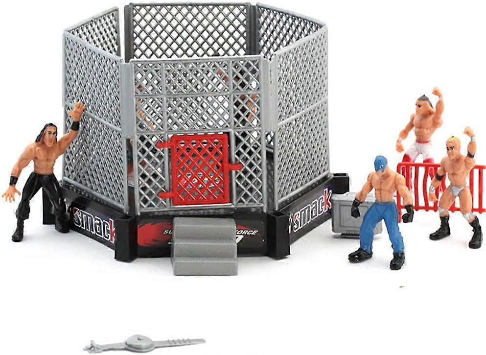 ألعاب المصارعة,ألعاب المصارع ووريورز مع مصارعين مصغرين شخصيات الحركة | مجموعة ألعاب المحارب مع محطة القتال وهدية Cage Arena للأطفال