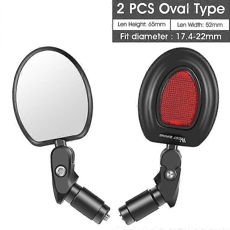 Bike Rearview Mirror Wide Angle Mtb Road Bicycle Handlebar Mirror 360 Rotation Adjustable Cycling Rear View Mirror