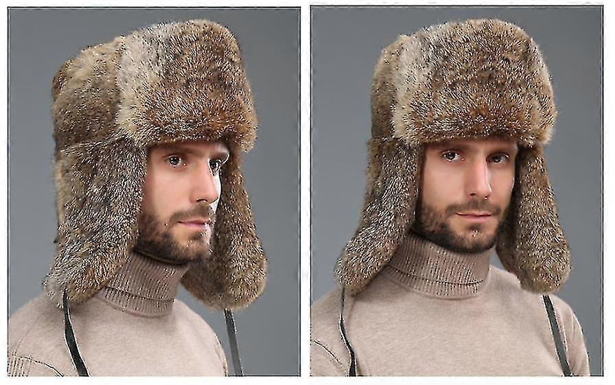 Russian Winter Hat with Ear Flaps for Men