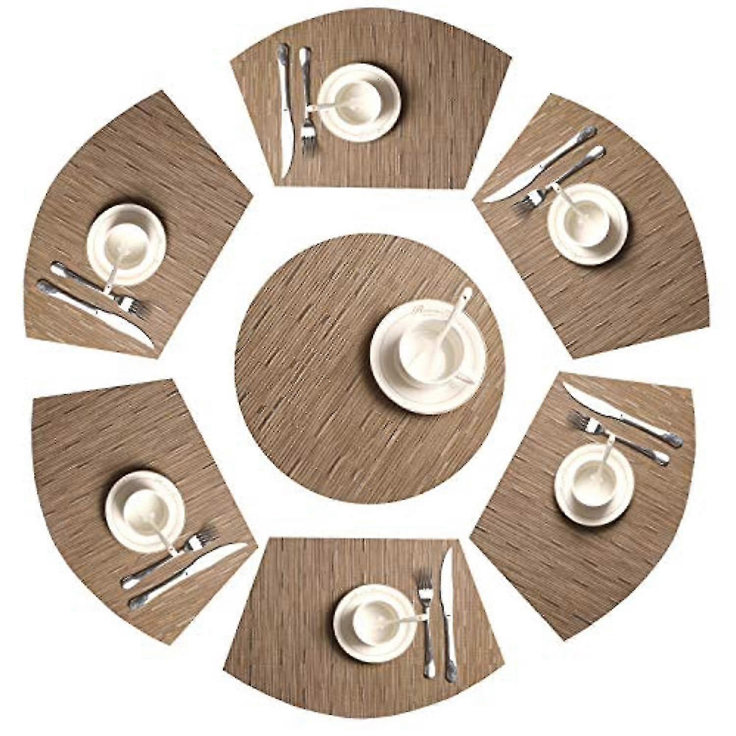 Round Table Placemats Set Of 7 Place Mats