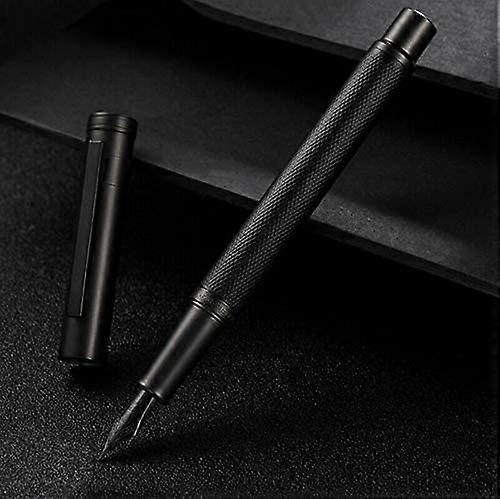 Black Forest Fountain Pen Fine Nib Classic Design with Converter and Metal Pen Box Set by Hongdian