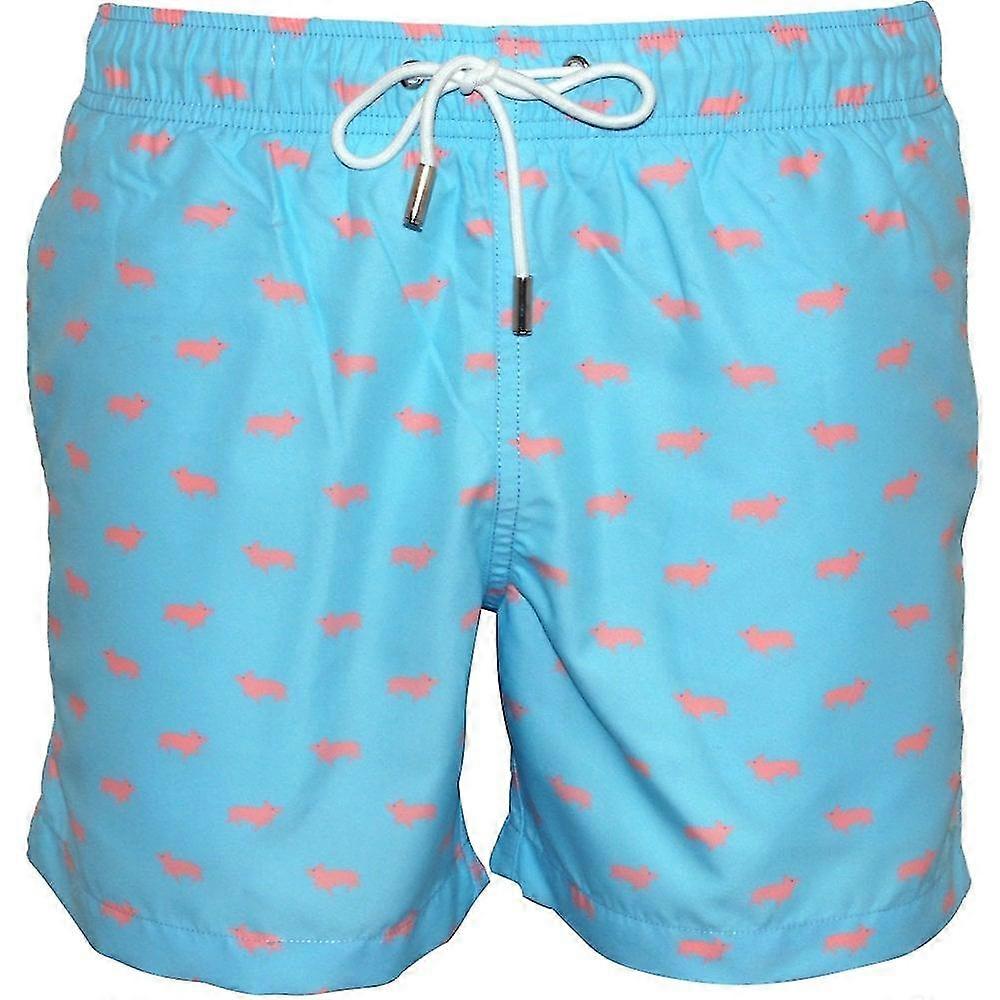 Apres Swimming Pigs Swim Shorts, Ocean Blue