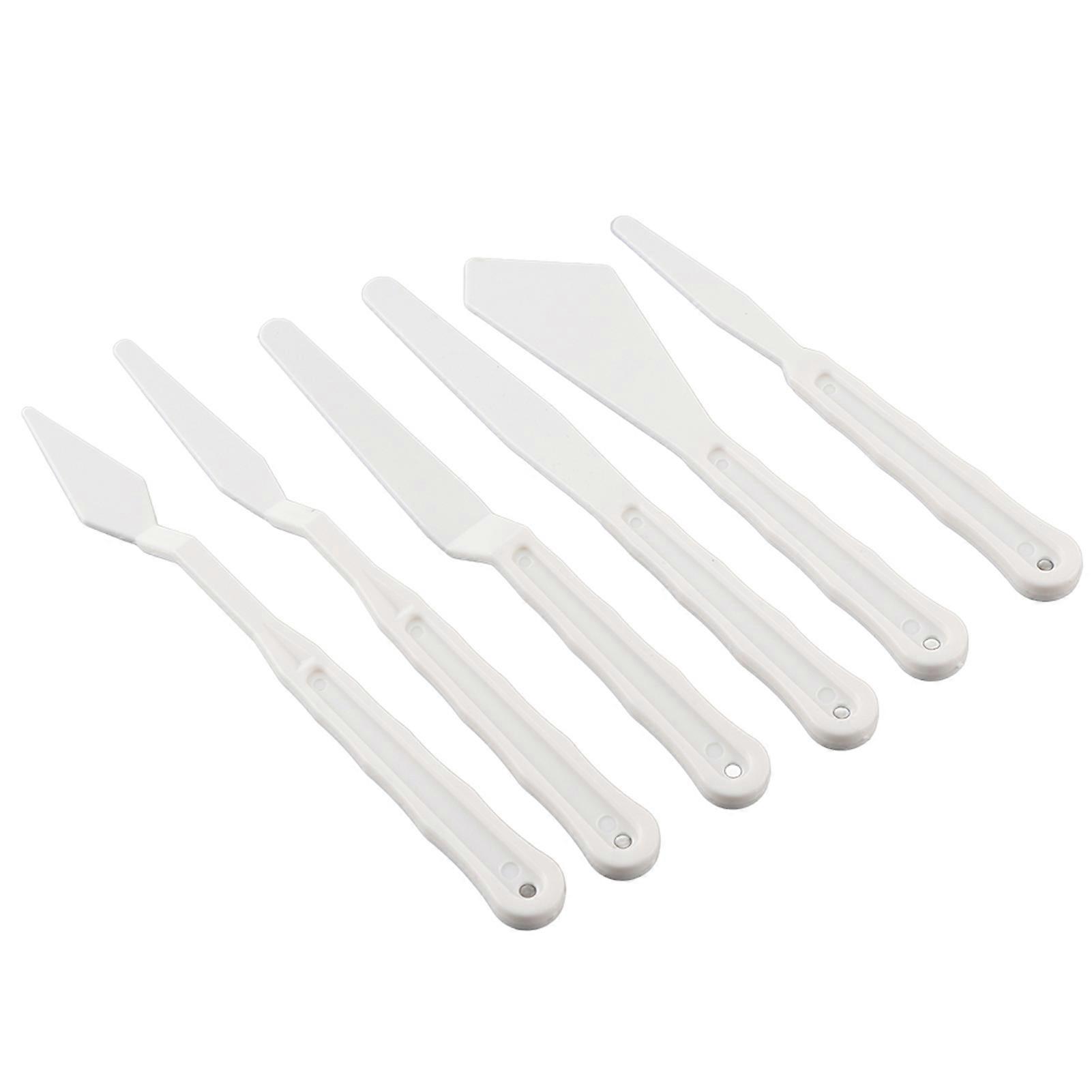 White Plastic Palette Knives, Painting Tools