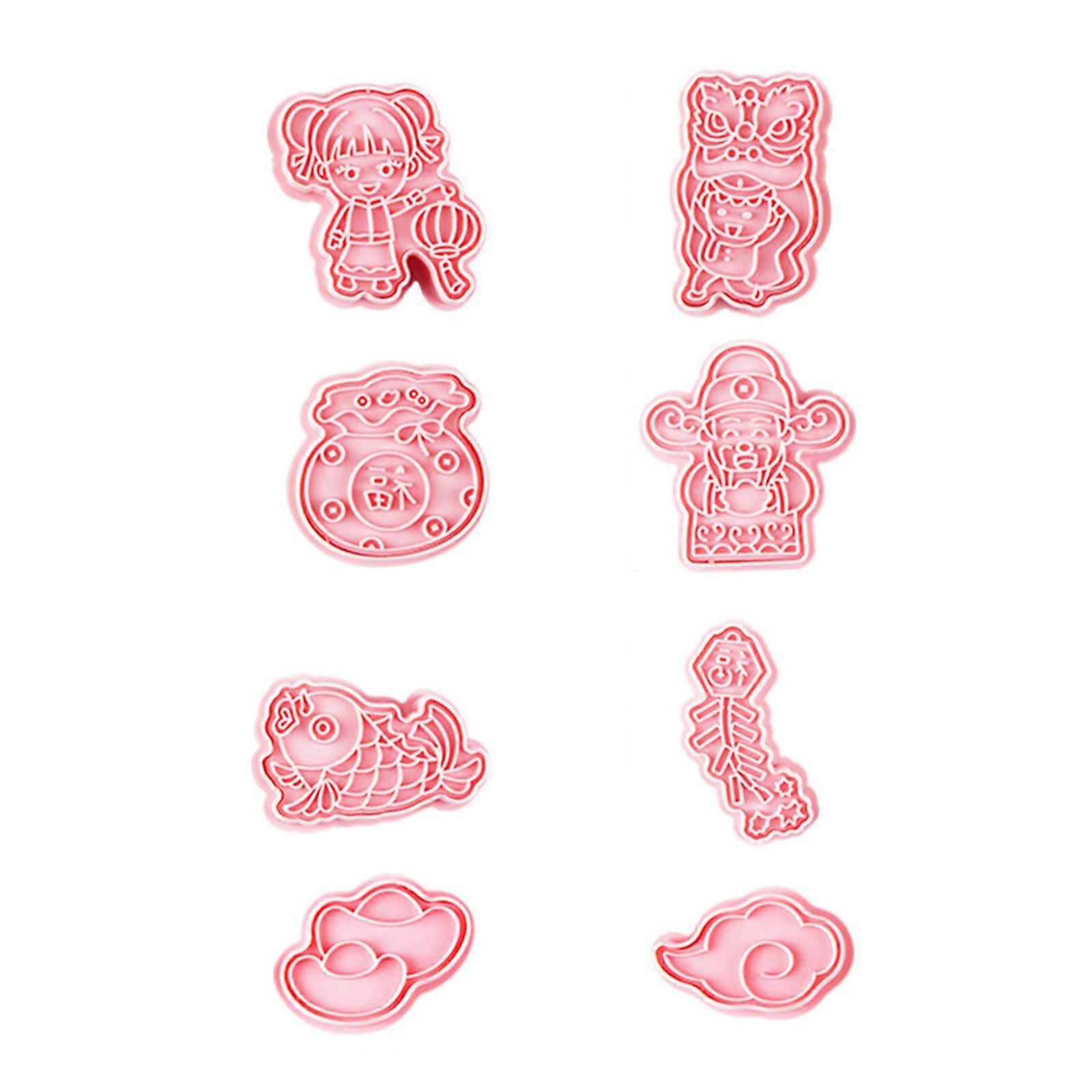 Chinese Theme Style Cookie Cutters Plastic 3D Cartoon Bakeware Tools Easy Safe