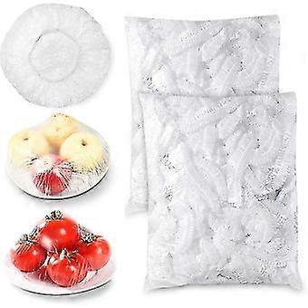 100pcs Disposable Food Cover Plastic Wrap Elastic Lids For Fruit Bowls Cups Caps Storage Kitchen Fresh Keeping Saver Bag Tw