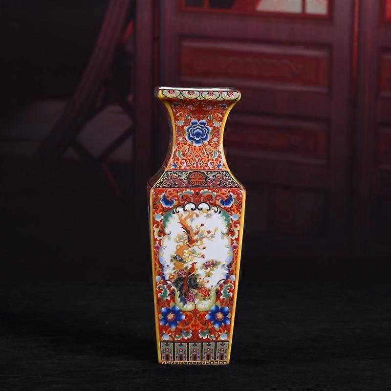 Enamel-Decorated Jingdezhen Ceramic Vase, Gift Idea