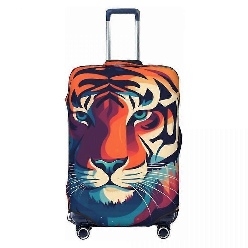 Tygr Kufr Obal Dovolená Ilustrace Barevná ilustrace Praktické Zavazadlo Příslušenství Cestovní Ochrana