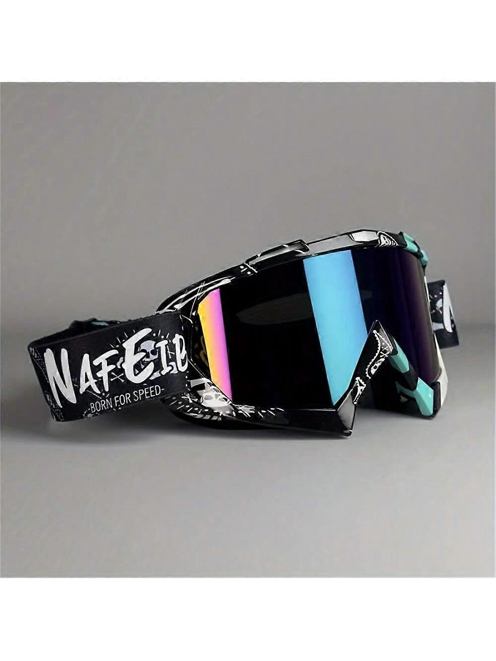 ユニセックスPCレンズオートバイゴーグル、アウトドアスポーツ保護メガネ、防風砂ゴーグル、一般的な装飾用途 - ポリカーボネートフレーム、N