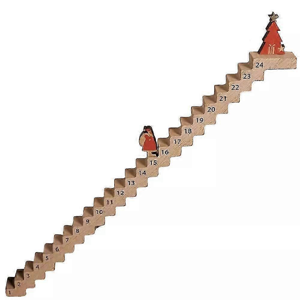 Climbing Wood Stairs Santa Advent Calendar 2024 24 Days Christmas Countdown Calendar