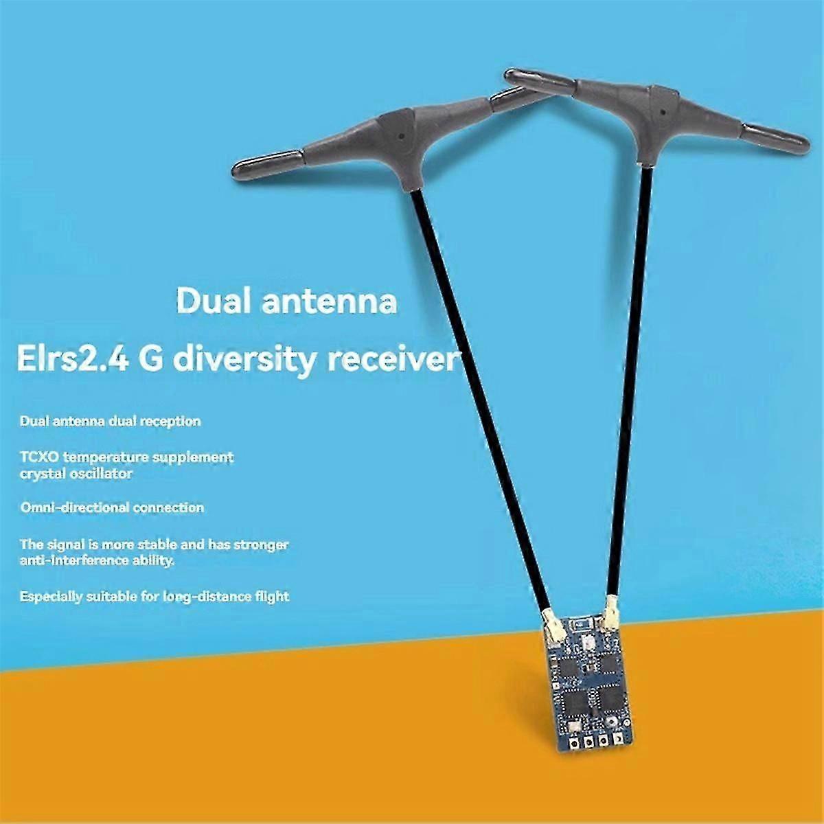 Elrs 2,4 GHz Dual Core Rx Diversity Empfänger Esp32 + tcxo Fpv Nano Rx für Rc Flugzeug FPV Long Range DIY Teile C