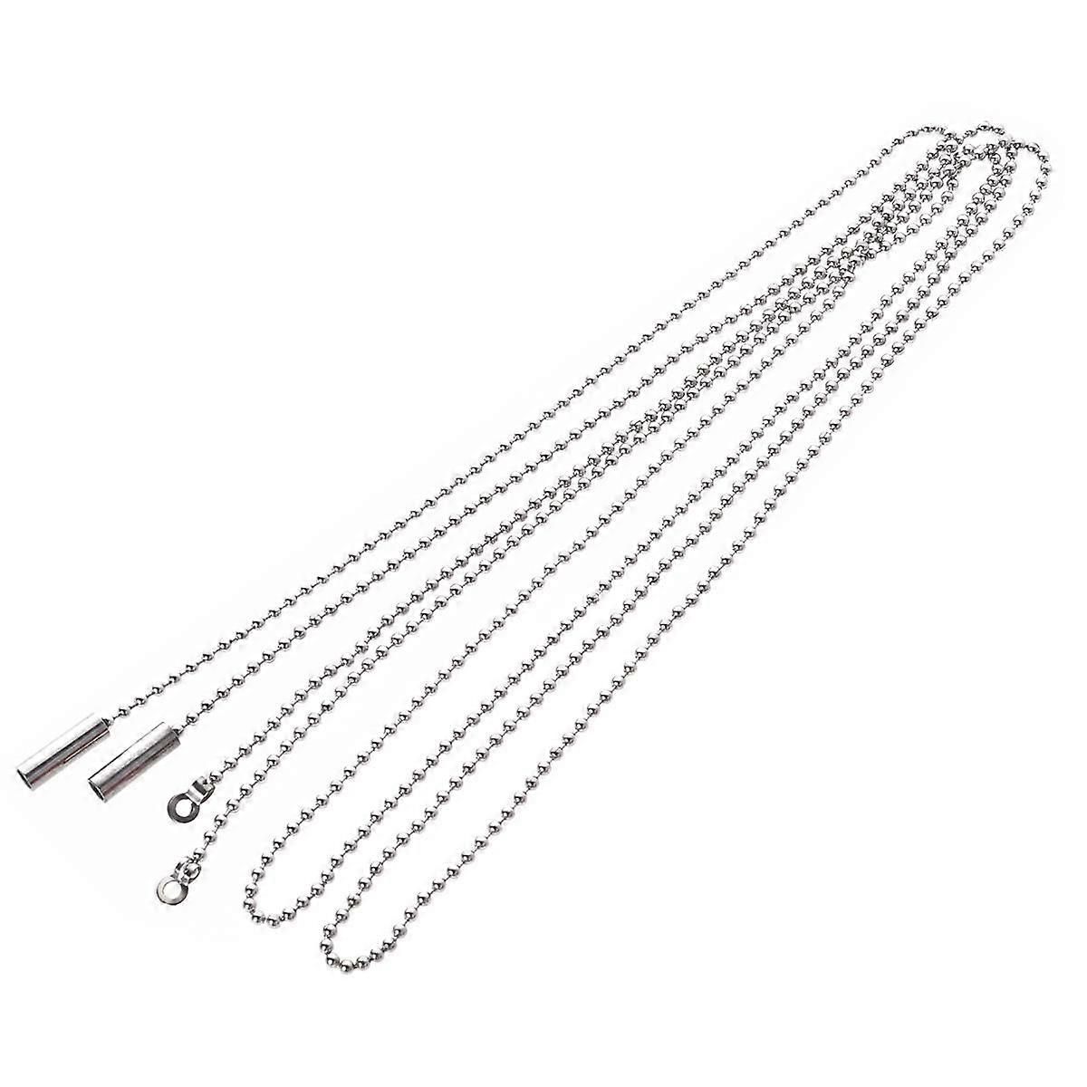 2 PCS Replacement Ceiling Fan Light Lamp Switch Pull Chain Lighting Accessories (Silver)